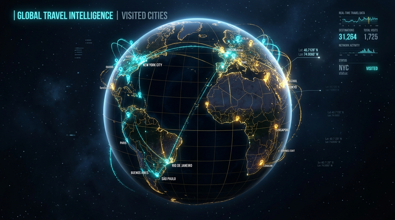 Cities I Have Visited: Geospatial Travel Intelligence
