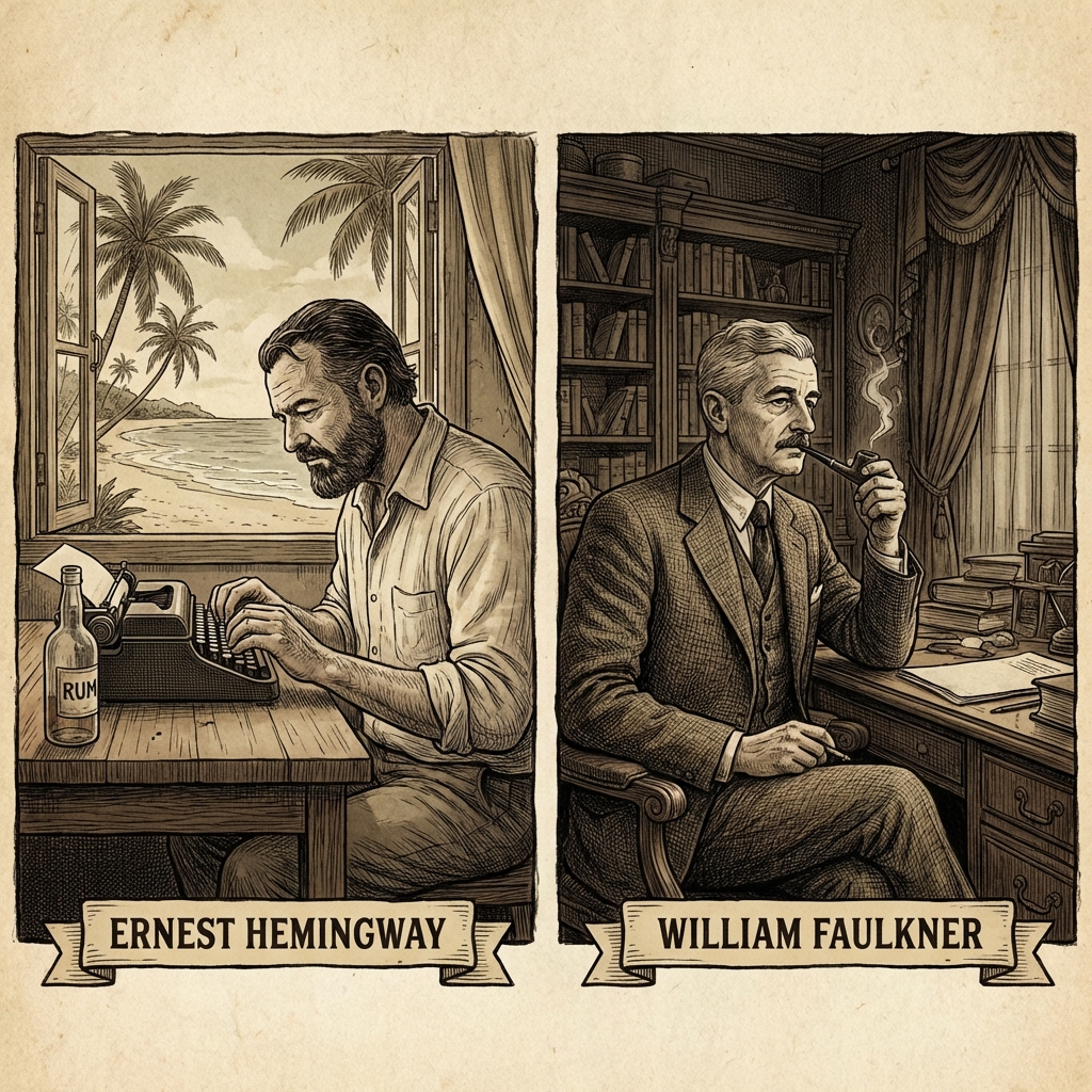 hemingway x faulkner