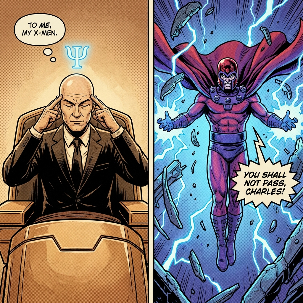 professor x x magneto